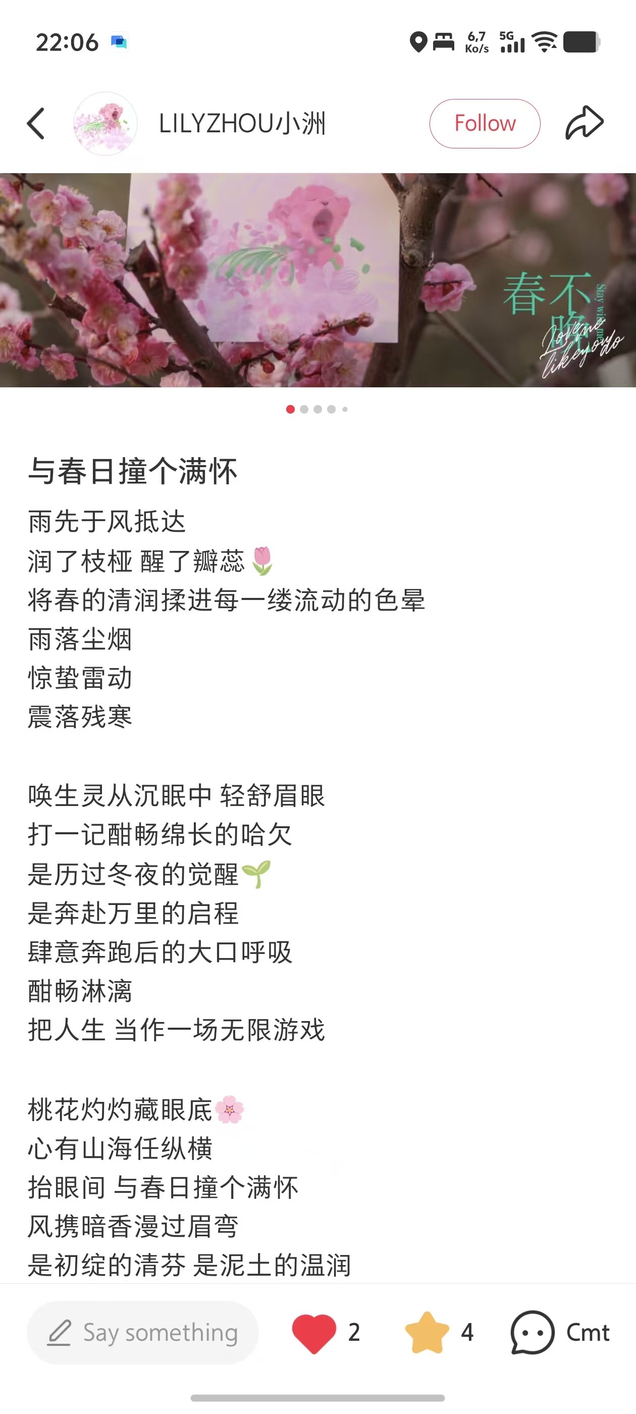 与春日撞个满怀长文案
